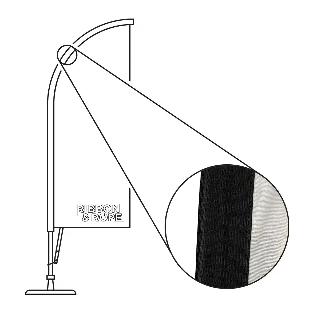 Beachflag elastic