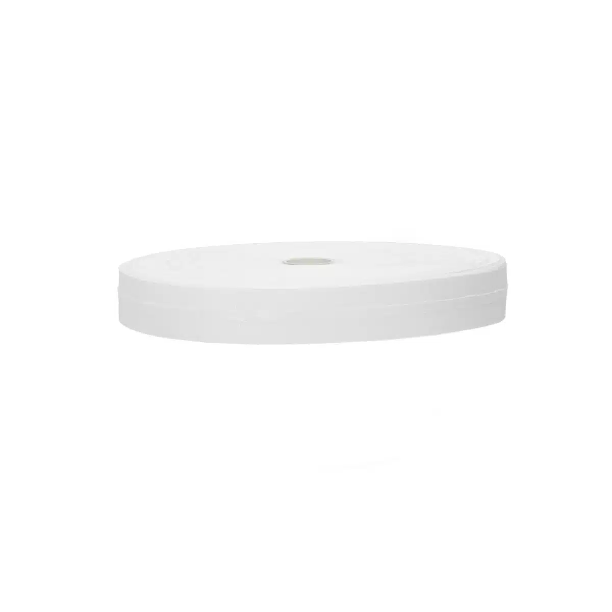 Banner tape with loops in the middle and folding line