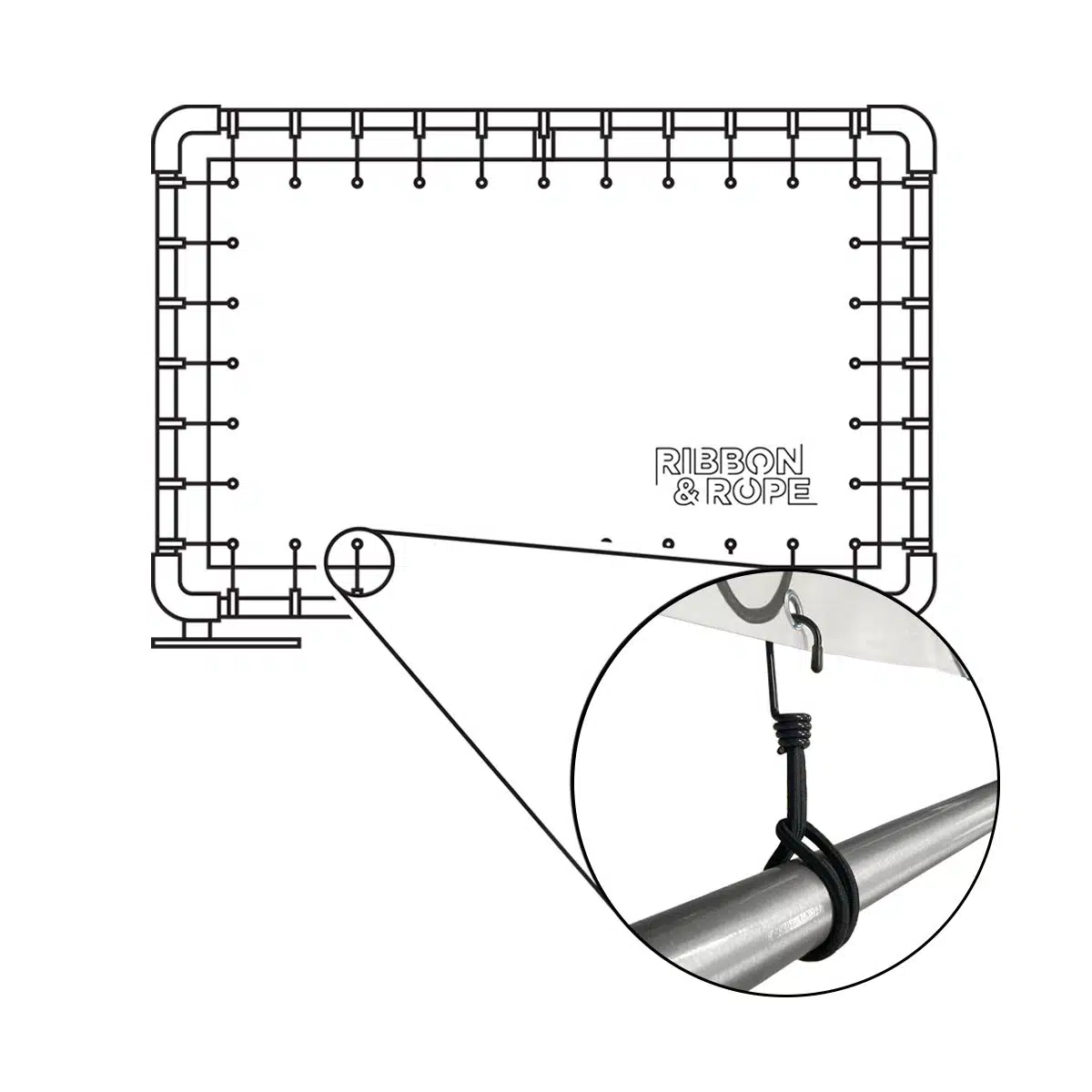 Alternative view of Bungee loop with classic hook