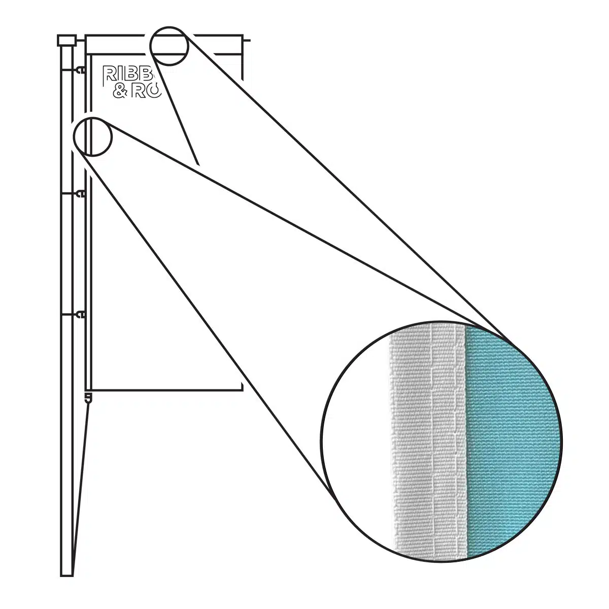 Header flag tape