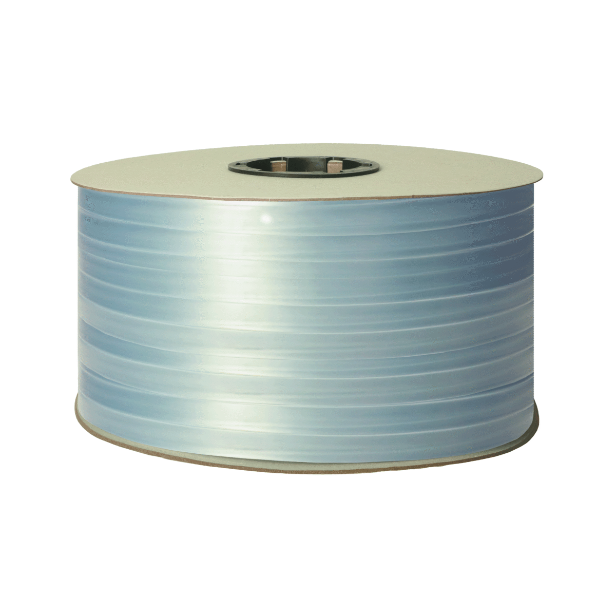 flat keder elastic transparent blue on roll