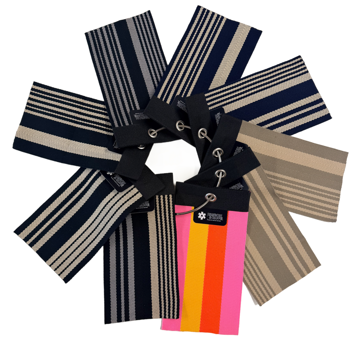 tapijtrand-kleurenkaart-keperbinding-Webband-gestreept